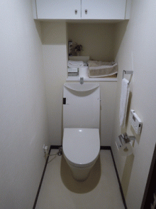 流線的で広くて深い手洗鉢が飛沫を抑えてきれいに 目黒区O様邸 流線的で広くて深い手洗鉢が飛沫を抑えてきれいに 目黒区O様邸